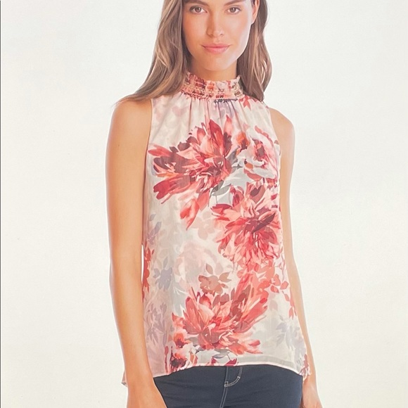 NWOT WHBM Floral Sleeveless Blouse..XX Small - Picture 14 of 16